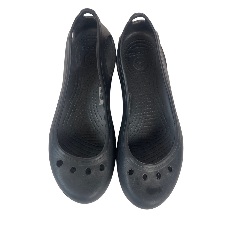 Crocs Kadee Malindi Black Ballet Flats Slip On Rubber Comfort Lightweight 7 - Picture 5 of 12